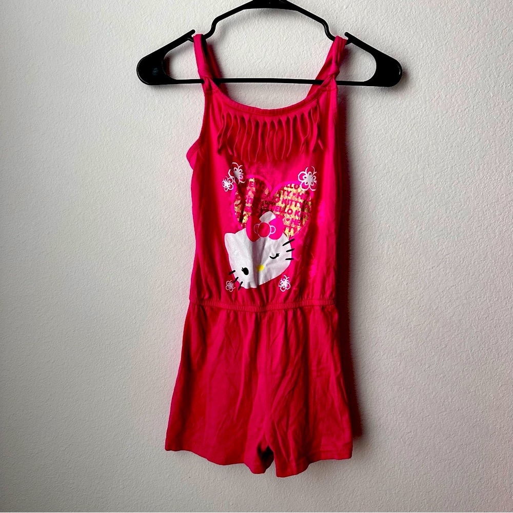 Y2K pink hello kitty romper